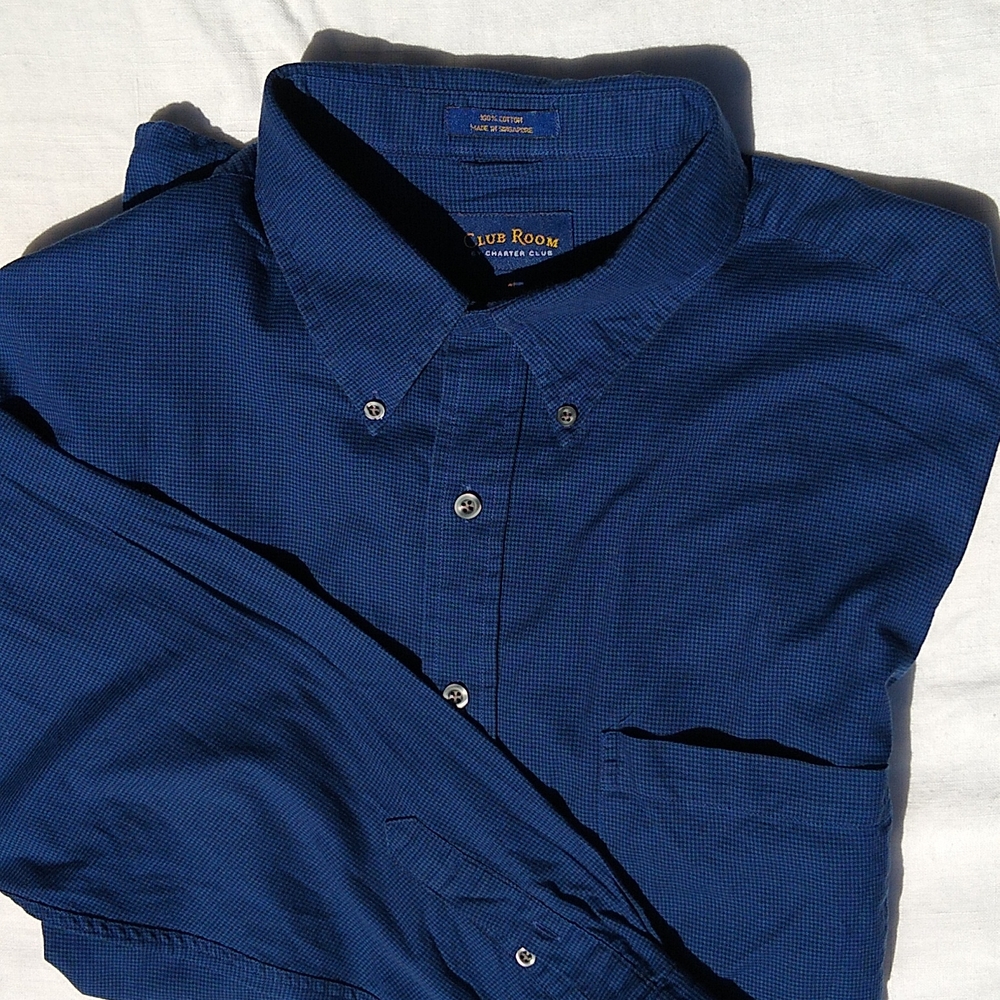 👍Club Room XL Button Down LS Shirt